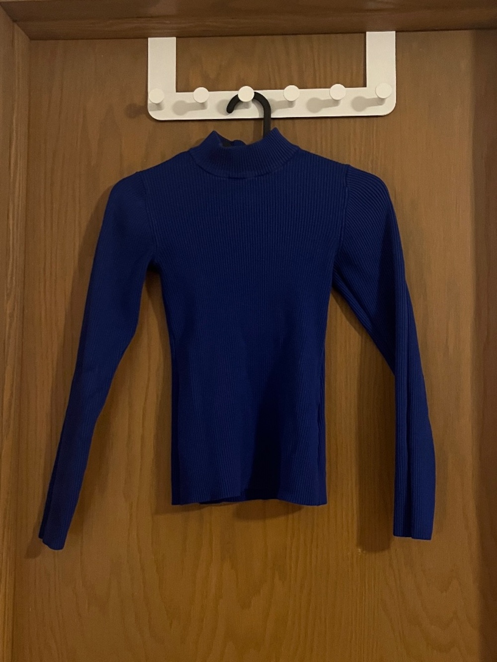MOHITO Royal Blue Turtleneck Long Sleeve Tight Shirt
